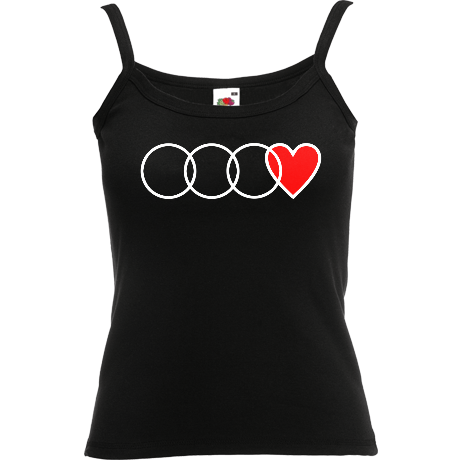 Audi Love - damska z czerwonym sercem : Koszulki - sklep zigzak