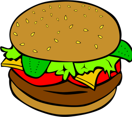 Nadruk cheeseburger - Przód