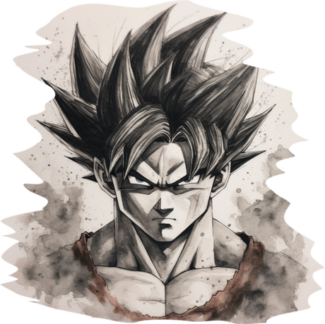 Nadruk Goku sketch typ 1 - Przód