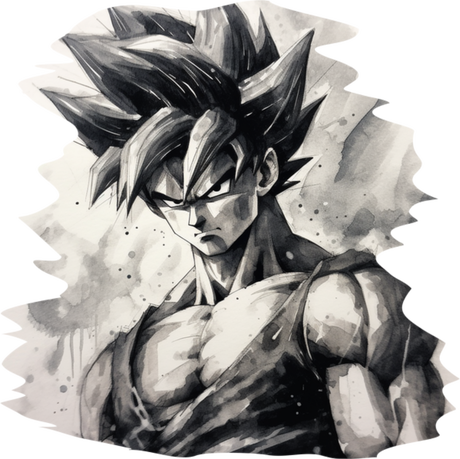 Nadruk Goku sketch typ 4 - Przód