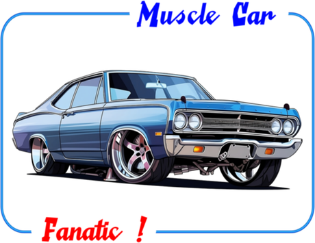 Nadruk Muscle Car Fanatic ! - Przód