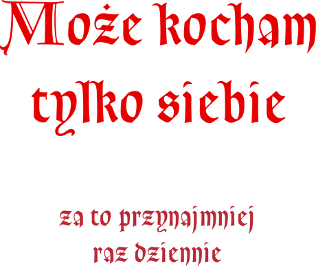 Nadruk Kocham siebie - Przód