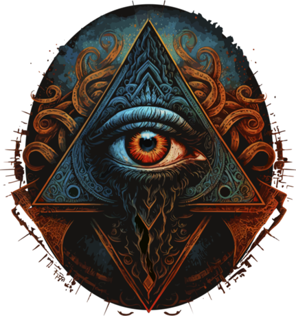 Nadruk Wszechwidzące Oko Illuminati 1 - Przód