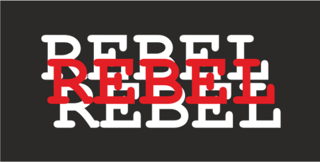 Nadruk Rebel - Przód