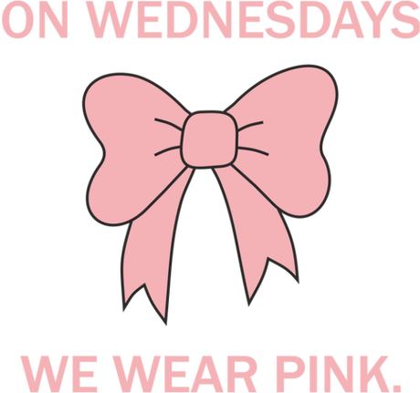 Nadruk on wednesdays we wear pink - Przód