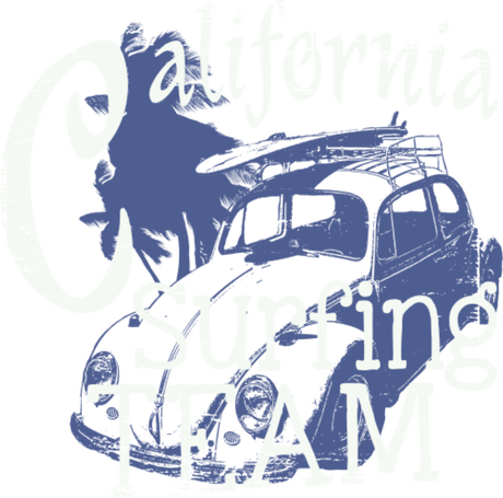Nadruk California Surfing Team - Przód