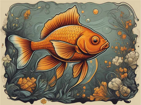 Nadruk GOLD FISH - Przód