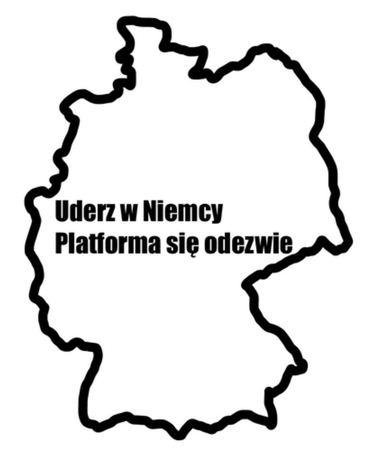 Nadruk Niemcy i platforma - Przód