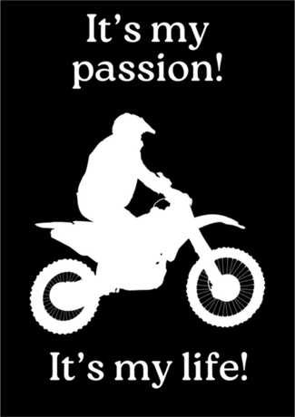 Nadruk It's my passion! It's my life! - Przód