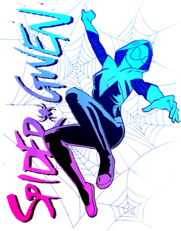 Nadruk Spider-Gwen Neon - Przód